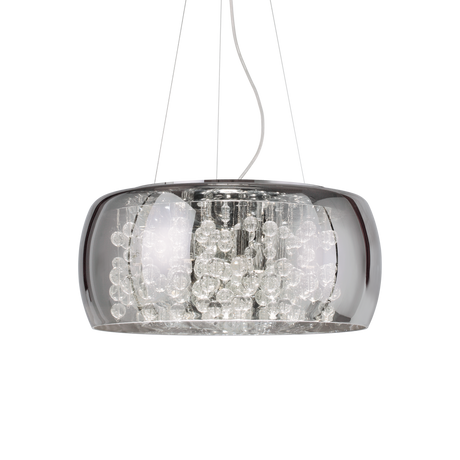 Lámpara colgante Ideal Lux Audi-80 fumé cristal 8 luces 320W Ø50cm 197654