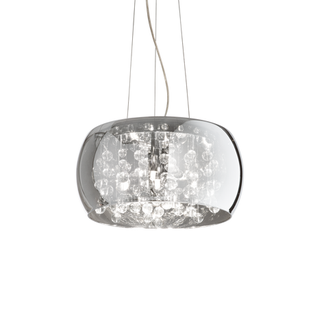 Lámpara colgante Ideal Lux Audi-80 fumé cristal 5 luces 200W Ø40cm 197661