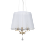 Lámpara colgante Ideal Lux Pegaso latón cristal y tela 3 luces Ø40cm 197715