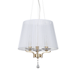 Lámpara colgante Ideal Lux Pegaso latón cristal y tela 3 luces 84W Ø40cm 197715