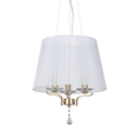 Lámpara colgante Ideal Lux Pegaso latón cristal y tela 3 luces Ø40cm 197715