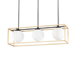 Lámpara colgante Ideal Lux Lingotto latón cristal 3 luces 84W Ø70cm 198125