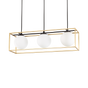 Lámpara colgante Ideal Lux Lingotto cristal 3 luces 70cm E14 latón — ref. 198125 (1)
