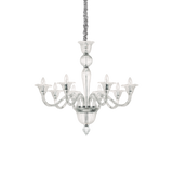Lámpara colgante Ideal Lux Brigitta transparente cristal 8 luces 320W Ø89cm 199382