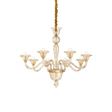 Lámpara colgante Ideal Lux Brigitta ámbar cristal 8 luces 320W Ø89cm 199412