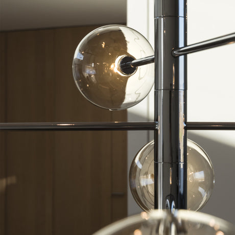 Lámpara colgante Ideal Lux Equinoxe cristal 12 luces 24W Ø128,1cm cromo — ref. 200118 (2)