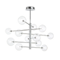 Lámpara colgante Ideal Lux Equinoxe cristal 12 luces 24W Ø128,1cm cromo — ref. 200118 (1)