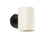 Lámpara de pared aplique Faro Guadalupe E27 negro y beige 20031-80