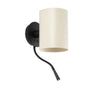Lámpara de pared aplique Faro Guadalupe con lector E27 LED negro y beige — ref. 20032-80 (1)
