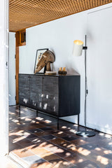 Lámpara de pie salón Faro Guadalupe E27 negro y beige — ref. 20034-80 (2)