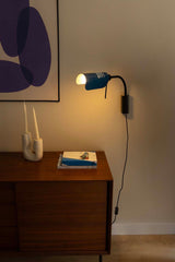Lámpara de pared aplique Faro Martinica S E27 saliente 47,2cm azul — ref. 20042-134 (2)