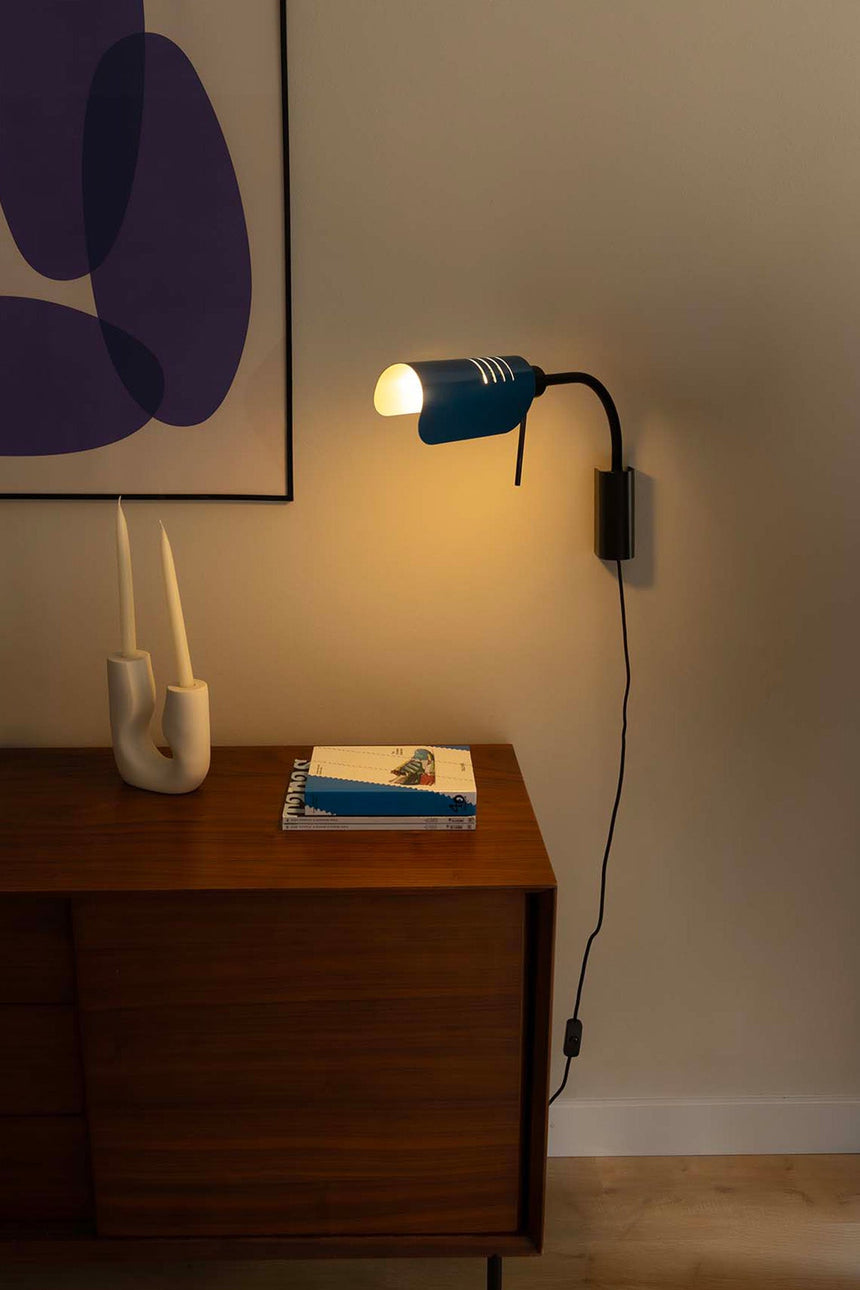 Lámpara de pared aplique Faro Martinica S E27 saliente 47,2cm azul — ref. 20042-134 (2)