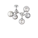 Plafón de techo Ideal Lux Nodi cristal 5 luces 55cm E14 cromo — ref. 200484 (1)