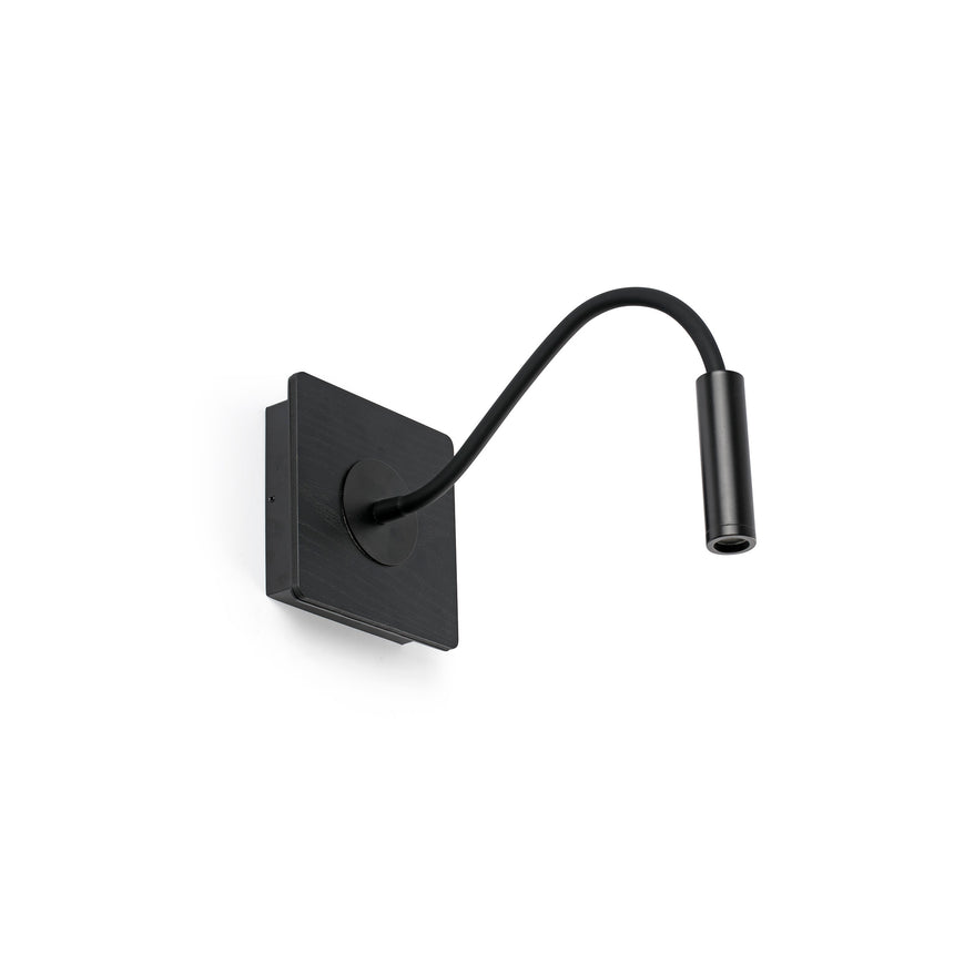 Lámpara de pared aplique Faro Mood con lector LED negro 3000K 20064