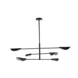 Lámpara de techo colgante Faro Liggera G9 LED negro mate Ø137cm 20079