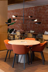 Lámpara de techo colgante Faro Liggera G9 LED negro mate Ø137cm 20079