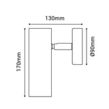 Sulion Milan Aplique de pared metal bronce mate 200910