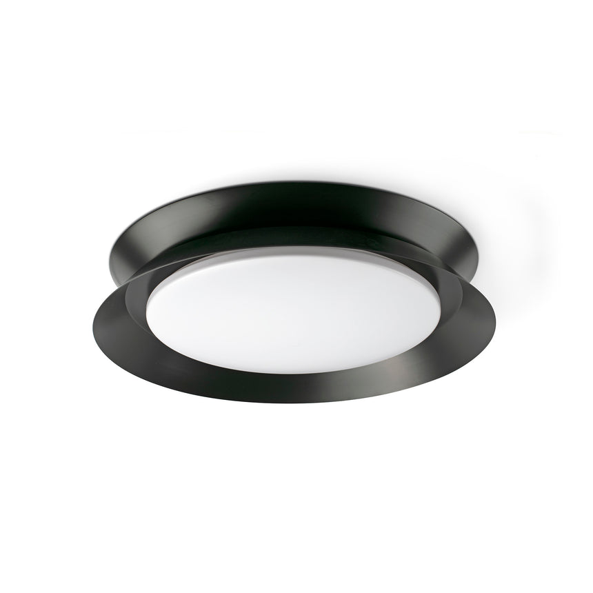 Lámpara de pared aplique Faro Tender LED negro mate 2700K Ø45cm 20093