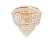 Plafón de techo Ideal Lux Dubai latón cristal y cerámica 6 luces 168W Ø52cm 201016
