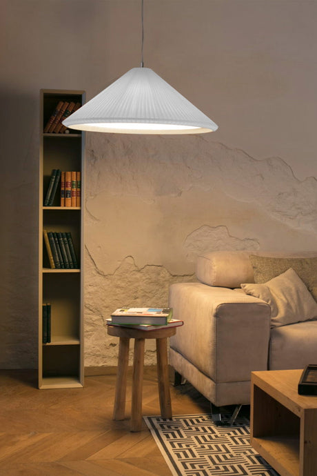 Lámpara de techo colgante Faro Saigon 3 luces E27 Ø70cm blanco — ref. 20117 (3)