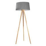 Sulion Ona Wood Lámpara de pie de madera con pantalla de tella gris - ONA WOOD 201219