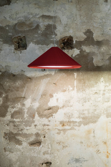 Lámpara de techo colgante Faro Saigon 3 luces E27 Ø70cm granate — ref. 20121 (3)