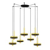 Faro WHIZZ 7 luces Lámpara colgante oro/negra 20161-7L