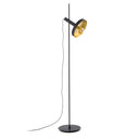 Lámpara de pie salón Faro Whizz E27 negro y oro 20164-95