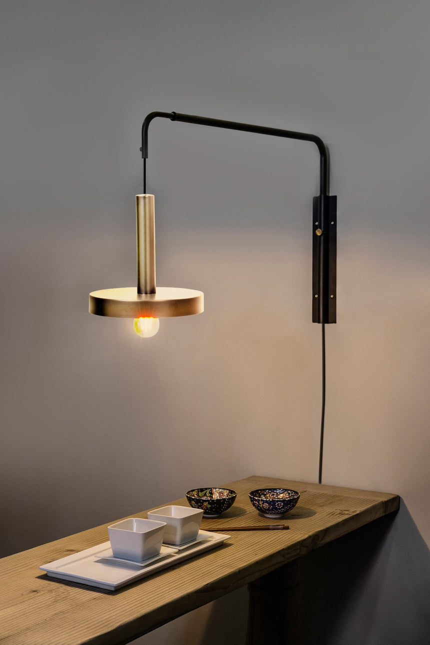 Lámpara de pared aplique Faro Whizz E27 Ø25cm oro satinado — ref. 20168 (3)