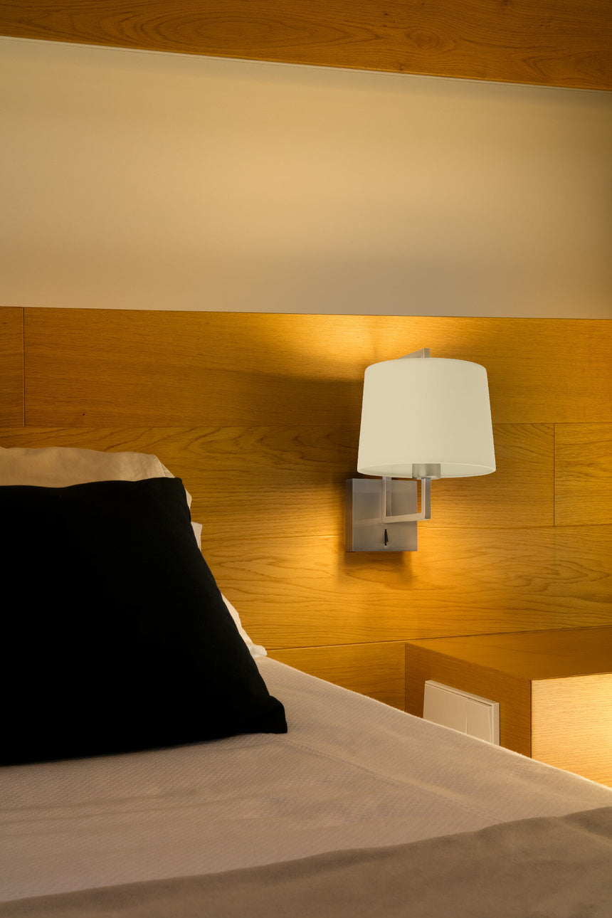 Faro FRAME Lámpara aplique níquel mate/beige 20170-02