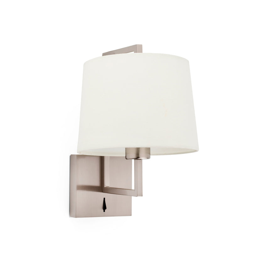 Faro FRAME Lámpara aplique níquel mate/beige 20170-02