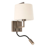 Faro FRAME Lámpara aplique oro viejo mate/beige con lector LED 20173-02
