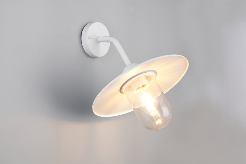 Aplique de exterior Trio Brenta LED blanco mate 2700K IP44 32cm 201760131