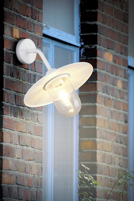 Aplique de exterior Trio Brenta LED blanco mate 2700K IP44 32cm 201760131