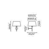 Lámpara de pared aplique Faro Windsor E27 LED negro y gris 20221-129 - imagen 3