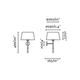 Lámpara de pared aplique Faro Windsor con lector E27 LED negro mate 20223-150