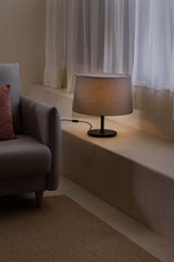 Lámpara de mesa Faro Windsor E27 LED negro y gris 20225-130