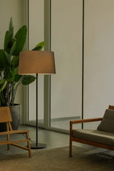 Lámpara de pie salón Faro Windsor E27 LED negro y gris 20227-131