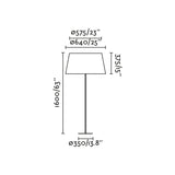 Lámpara de pie salón Faro Windsor E27 LED negro y gris 20227-131