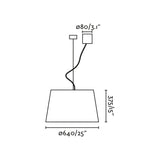 Lámpara de techo colgante Faro Windsor E27 LED negro y gris 20231-132