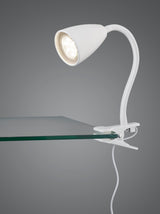 Flexo con pinza Trio Wanda blanco mate 202620131