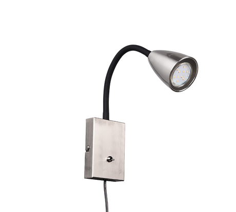 Aplique de pared Trio Wanda LED níquel mate 3000K 202670107