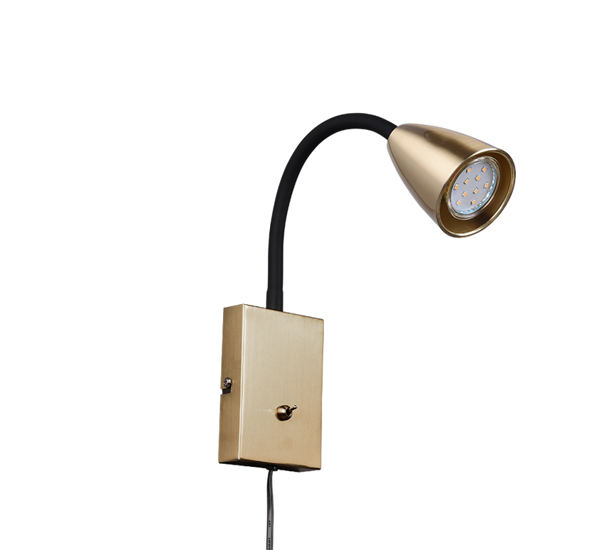 Aplique de pared Trio Wanda LED latón mate 3000K 202670108