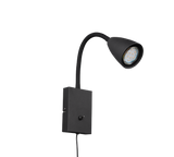 Aplique de pared Trio Wanda LED negro mate 3000K 202670132