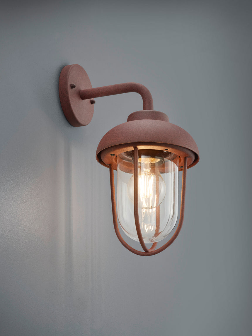 Aplique de exterior Trio Duero óxido IP44 33cm 202760124