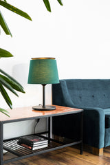 Lámpara de mesa Faro Savoy E27 negro y verde — ref. 20305-84 (2)