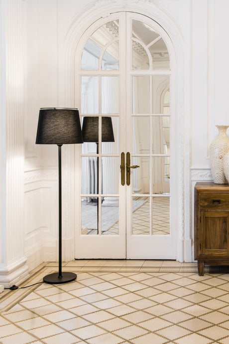 Lámpara de pie salón Faro Savoy E27 negro y negro — ref. 20307-86 (3)