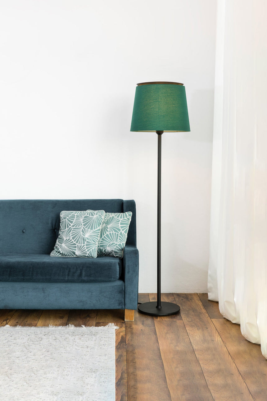 Lámpara de pie salón Faro Savoy E27 negro y verde — ref. 20307-87 (3)