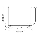 Faro TATAWIN M Lámpara colgante lineal blanco 20338-119