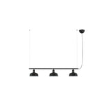 Lámpara de techo colgante Faro Tatawin 3 luces E27 LED negro 20338-141
